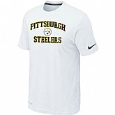 Pittsburgh Steelers Heart & Soul White T-Shirt,baseball caps,new era cap wholesale,wholesale hats