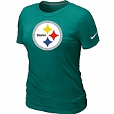 Pittsburgh Steelers L.Green Women's Logo T-Shirt,baseball caps,new era cap wholesale,wholesale hats