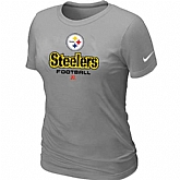 Pittsburgh Steelers L.Grey Women's Critical Victory T-Shirt,baseball caps,new era cap wholesale,wholesale hats
