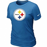 Pittsburgh Steelers L.blue Women's Logo T-Shirt,baseball caps,new era cap wholesale,wholesale hats
