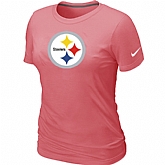 Pittsburgh Steelers Pink Women's Logo T-Shirt,baseball caps,new era cap wholesale,wholesale hats