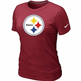 Pittsburgh Steelers Red Women's Logo T-Shirt,baseball caps,new era cap wholesale,wholesale hats