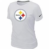 Pittsburgh Steelers White Women's Logo T-Shirt,baseball caps,new era cap wholesale,wholesale hats