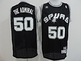 San Antonio Spurs #50 The Admiral Black Throwback Swingman Jerseys,baseball caps,new era cap wholesale,wholesale hats