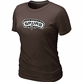 San Antonio Spurs Big & Tall Primary Logo Brown Women's T-Shirt,baseball caps,new era cap wholesale,wholesale hats