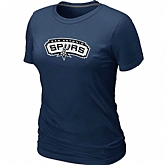 San Antonio Spurs Big & Tall Primary Logo D.Blue Women's T-Shirt,baseball caps,new era cap wholesale,wholesale hats