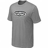 San Antonio Spurs Big & Tall Primary Logo L.Grey T-Shirt,baseball caps,new era cap wholesale,wholesale hats