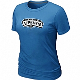 San Antonio Spurs Big & Tall Primary Logo L.blue Women's T-Shirt,baseball caps,new era cap wholesale,wholesale hats