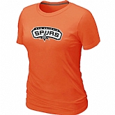 San Antonio Spurs Big & Tall Primary Logo Orange Women's T-Shirt,baseball caps,new era cap wholesale,wholesale hats