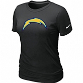 San Diego Charger Black Women's Logo T-Shirt,baseball caps,new era cap wholesale,wholesale hats