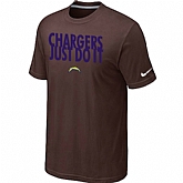 San Diego Charger Just Do It Brown T-Shirt,baseball caps,new era cap wholesale,wholesale hats