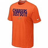 San Diego Charger Just Do It Orange T-Shirt,baseball caps,new era cap wholesale,wholesale hats