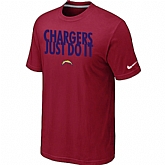 San Diego Charger Just Do It Red T-Shirt,baseball caps,new era cap wholesale,wholesale hats