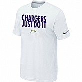 San Diego Charger Just Do It White T-Shirt,baseball caps,new era cap wholesale,wholesale hats