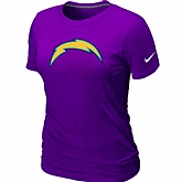 San Diego Charger Purple Women's Logo T-Shirt,baseball caps,new era cap wholesale,wholesale hats