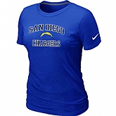 San Diego Charger Women's Heart & Soul Blue T-Shirt,baseball caps,new era cap wholesale,wholesale hats