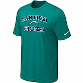 San Diego Chargers Heart & Soul Green T-Shirt,baseball caps,new era cap wholesale,wholesale hats