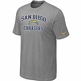 San Diego Chargers Heart & Soul Light grey T-Shirt,baseball caps,new era cap wholesale,wholesale hats