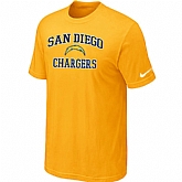 San Diego Chargers Heart & Soul Yellow T-Shirt,baseball caps,new era cap wholesale,wholesale hats