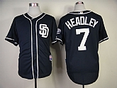 San Diego Padres #7 Chase Headley Navy Blue Jerseys,baseball caps,new era cap wholesale,wholesale hats