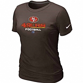 San Francisco 49ers Brown Women's Critical Victory T-Shirt,baseball caps,new era cap wholesale,wholesale hats