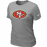 San Francisco 49ers L.Grey Women's Logo T-Shirt,baseball caps,new era cap wholesale,wholesale hats