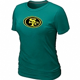 San Francisco 49ers Neon Logo Charcoal Women's L.Green T-shirt,baseball caps,new era cap wholesale,wholesale hats