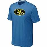 San Francisco 49ers Neon Logo Charcoal light Blue T-shirt,baseball caps,new era cap wholesale,wholesale hats