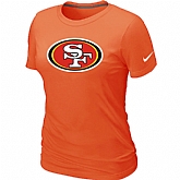 San Francisco 49ers Orange Women's Logo T-Shirt,baseball caps,new era cap wholesale,wholesale hats