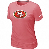 San Francisco 49ers Pink Women's Logo T-Shirt,baseball caps,new era cap wholesale,wholesale hats