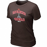 San Francisco 49ers Super Bowl XLVII Heart & Soul Brown Women's T-Shirt,baseball caps,new era cap wholesale,wholesale hats