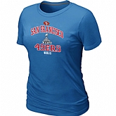 San Francisco 49ers Super Bowl XLVII Heart & Soul L.blue Women's T-Shirt,baseball caps,new era cap wholesale,wholesale hats