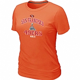 San Francisco 49ers Super Bowl XLVII Heart & Soul Orange Women's T-Shirt,baseball caps,new era cap wholesale,wholesale hats