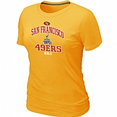 San Francisco 49ers Super Bowl XLVII Heart & Soul Yellow Women's T-Shirt,baseball caps,new era cap wholesale,wholesale hats