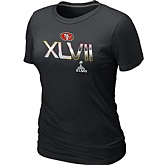 San Francisco 49ers Super Bowl XLVII On Our Way Black Women's T-Shirt,baseball caps,new era cap wholesale,wholesale hats