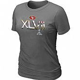 San Francisco 49ers Super Bowl XLVII On Our Way D.Grey Women's T-Shirt,baseball caps,new era cap wholesale,wholesale hats