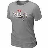 San Francisco 49ers Super Bowl XLVII On Our Way L.Grey Women's T-Shirt,baseball caps,new era cap wholesale,wholesale hats