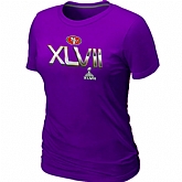San Francisco 49ers Super Bowl XLVII On Our Way Purple Women's T-Shirt,baseball caps,new era cap wholesale,wholesale hats