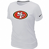 San Francisco 49ers White Women's Logo T-Shirt,baseball caps,new era cap wholesale,wholesale hats