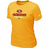 San Francisco 49ers Yellow Women's Critical Victory T-Shirt,baseball caps,new era cap wholesale,wholesale hats