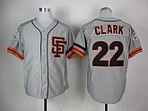 San Francisco Giants #22 Clark Gray Throwback Jerseys,baseball caps,new era cap wholesale,wholesale hats