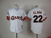 San Francisco Giants #22 Clark White Throwback Jerseys,baseball caps,new era cap wholesale,wholesale hats