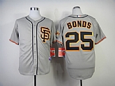 San Francisco Giants #25 Barry Bonds  Grey Throwback Jerseys,baseball caps,new era cap wholesale,wholesale hats