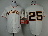 San Francisco Giants #25 Barry Bonds Cream Throwback Jerseys,baseball caps,new era cap wholesale,wholesale hats