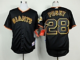 San Francisco Giants #28 Buster Posey Black Jerseys,baseball caps,new era cap wholesale,wholesale hats