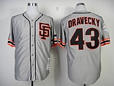 San Francisco Giants #43 Dave Dravecky Grey Throwback Jerseys,baseball caps,new era cap wholesale,wholesale hats
