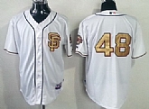 San Francisco Giants #48 Pablo Sandoval 2013 Cream With Gold Jerseys,baseball caps,new era cap wholesale,wholesale hats