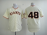 San Francisco Giants #48 Pablo Sandoval Cream Jerseys,baseball caps,new era cap wholesale,wholesale hats