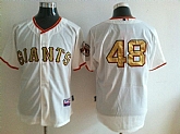 San Francisco Giants #48 Pablo Sandoval Cream Wiht Golden Jerseys,baseball caps,new era cap wholesale,wholesale hats
