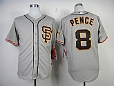 San Francisco Giants #8 Pence Grey Throwback Jerseys,baseball caps,new era cap wholesale,wholesale hats